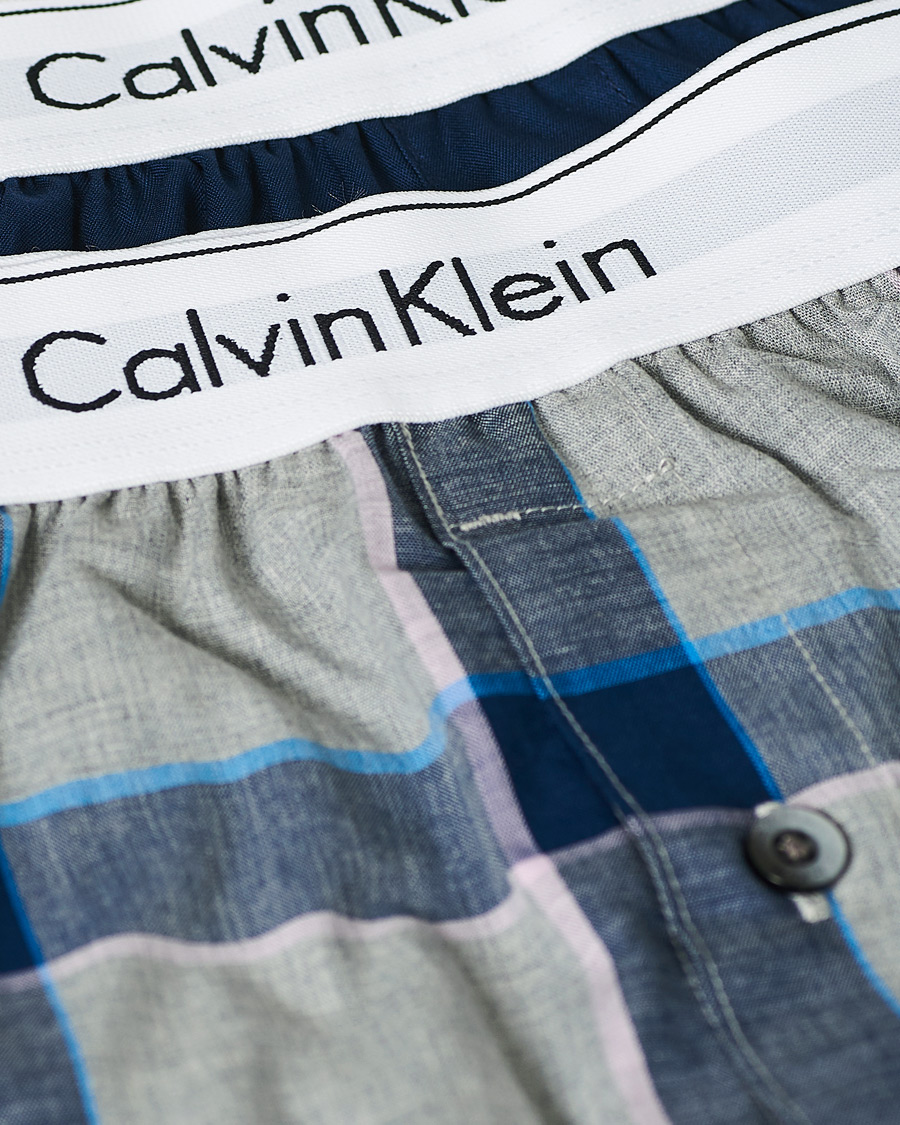 Herren | Unterwäsche | Calvin Klein | Modern Cotton Stretch Boxer 2-Pack Navy/Grey Heather
