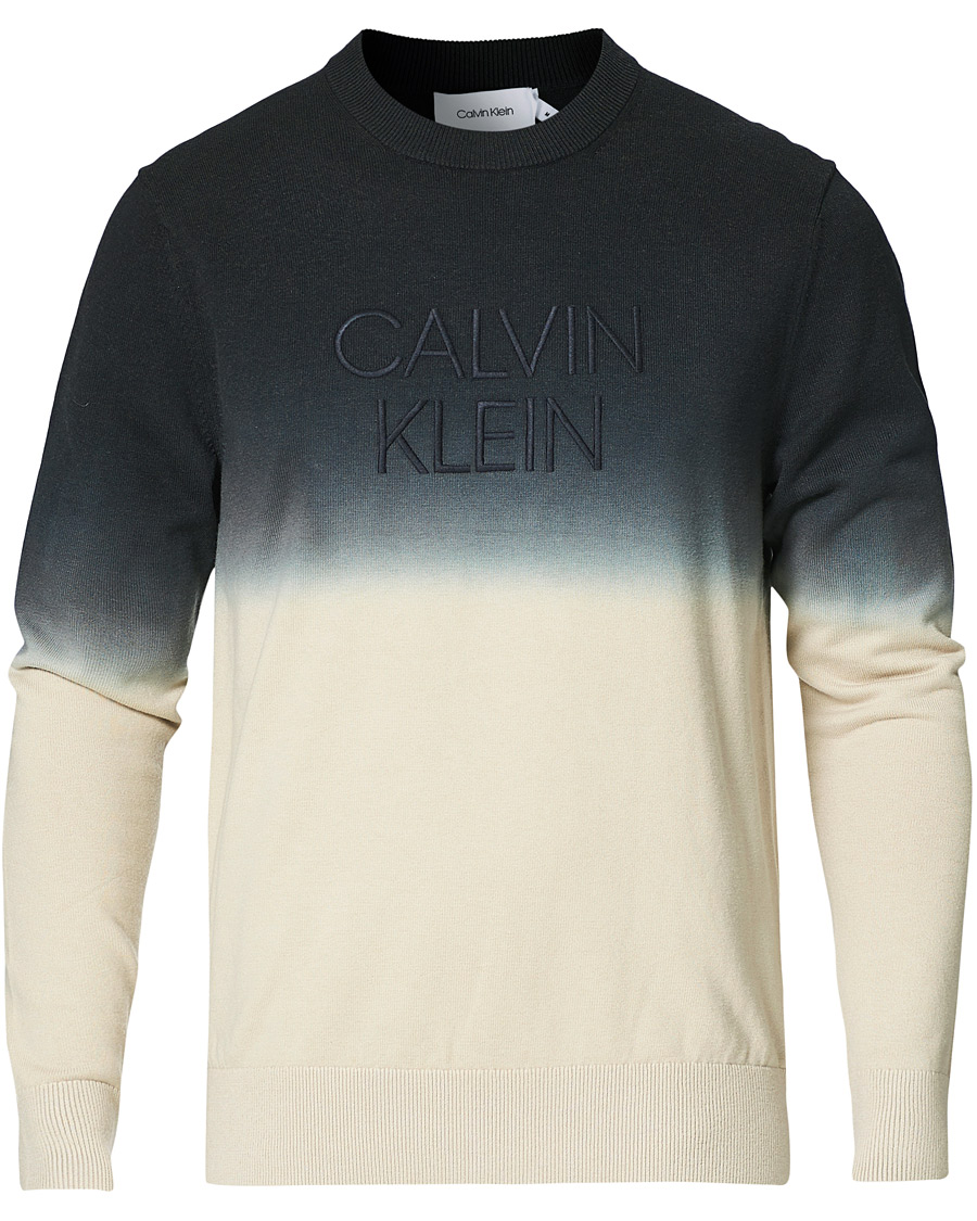 Herren | Pullover | Calvin Klein | Dip Dyed Crew Neck Sweater Black