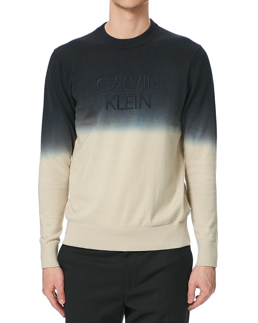Herren | Pullover | Calvin Klein | Dip Dyed Crew Neck Sweater Black
