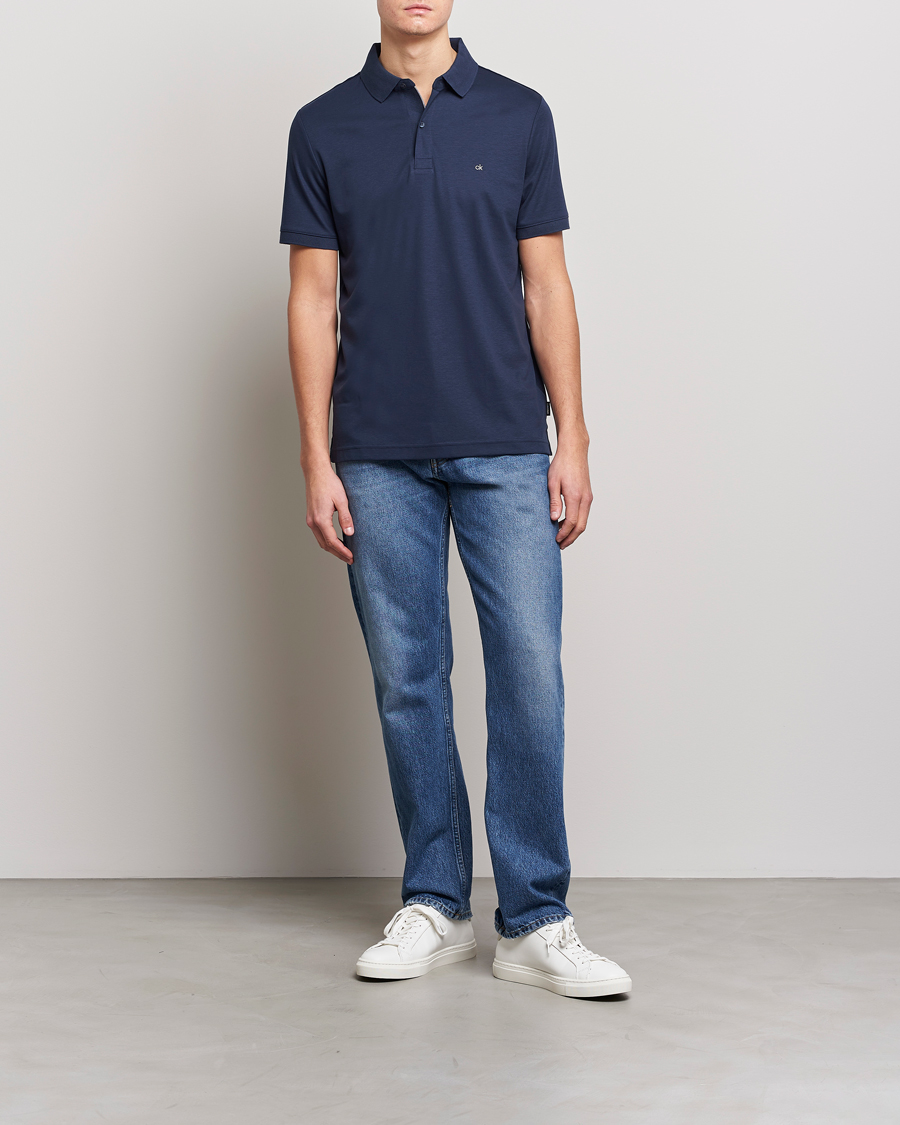 Herren | Poloshirt | Calvin Klein | Liquid Touch Slim Fit Polo Navy