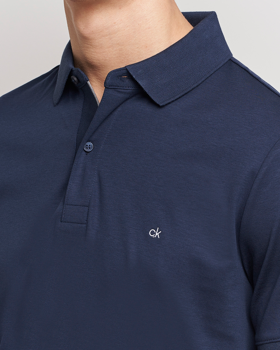Herren | Poloshirts | Calvin Klein | Liquid Touch Slim Fit Polo Navy