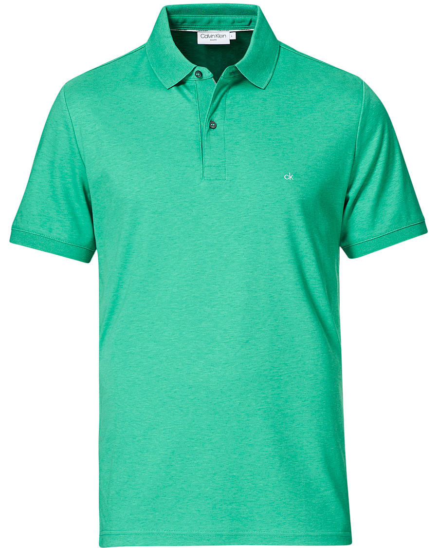 Herren | Poloshirts | Calvin Klein | Slim Fit Liquid Touch Polo Green Campus Heather