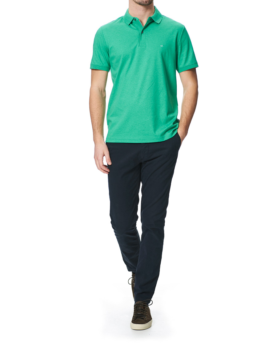 Herren | Poloshirts | Calvin Klein | Slim Fit Liquid Touch Polo Green Campus Heather