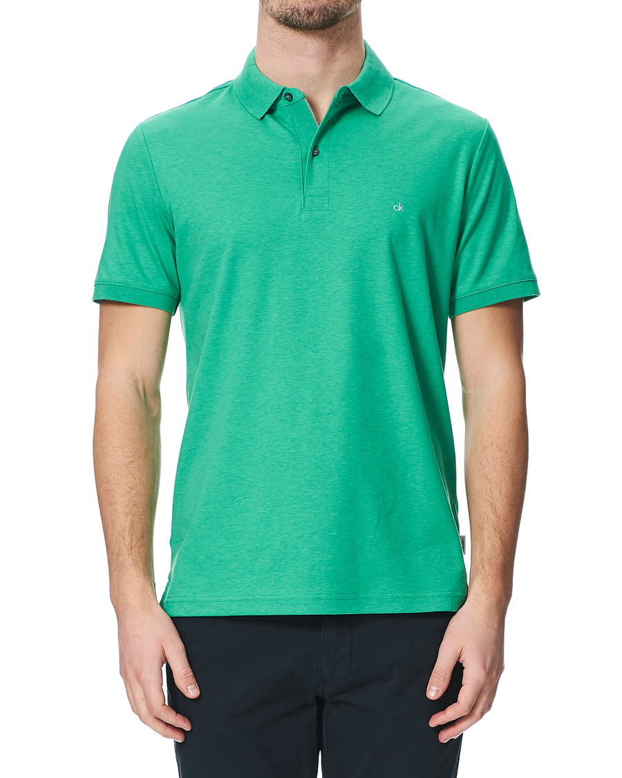 Herren | Poloshirts | Calvin Klein | Slim Fit Liquid Touch Polo Green Campus Heather