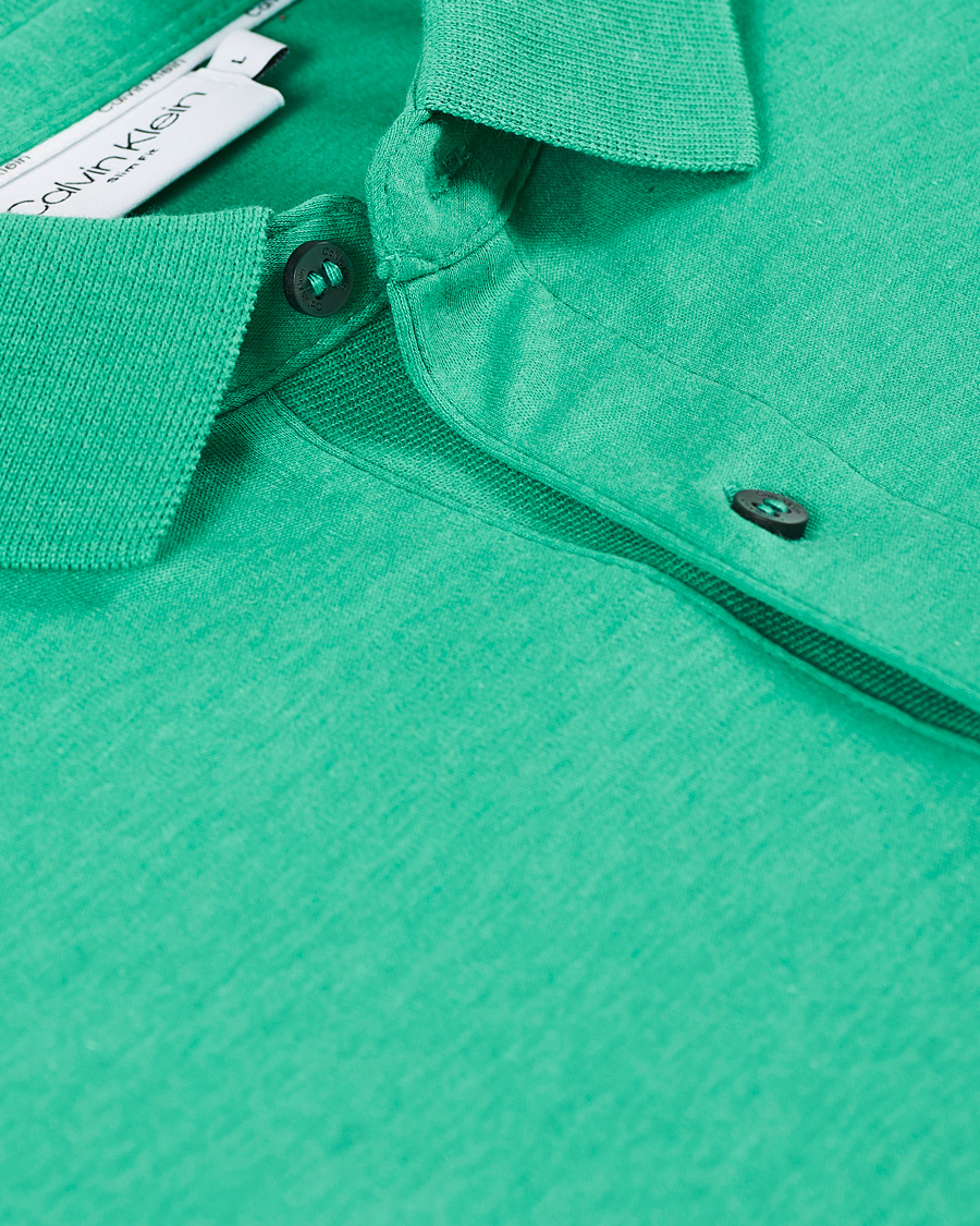 Herren | Poloshirts | Calvin Klein | Slim Fit Liquid Touch Polo Green Campus Heather