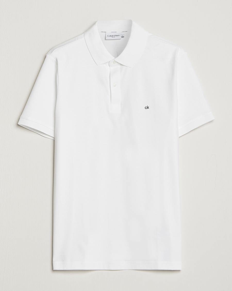 Herren | Kurzarm-Poloshirts | Calvin Klein | Liquid Touch Slim Fit Polo Bright White