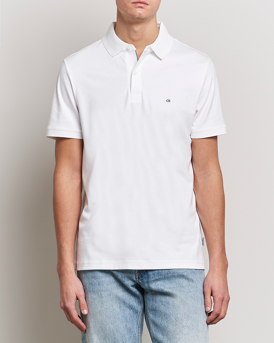 Herren | Poloshirt | Calvin Klein | Liquid Touch Slim Fit Polo Bright White