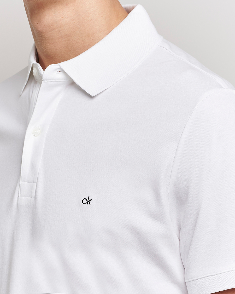 Herren | Poloshirt | Calvin Klein | Liquid Touch Slim Fit Polo Bright White