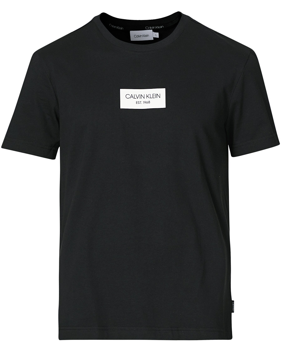 Herren | T-Shirts | Calvin Klein | Chest Box Logo Crew Neck Tee Black