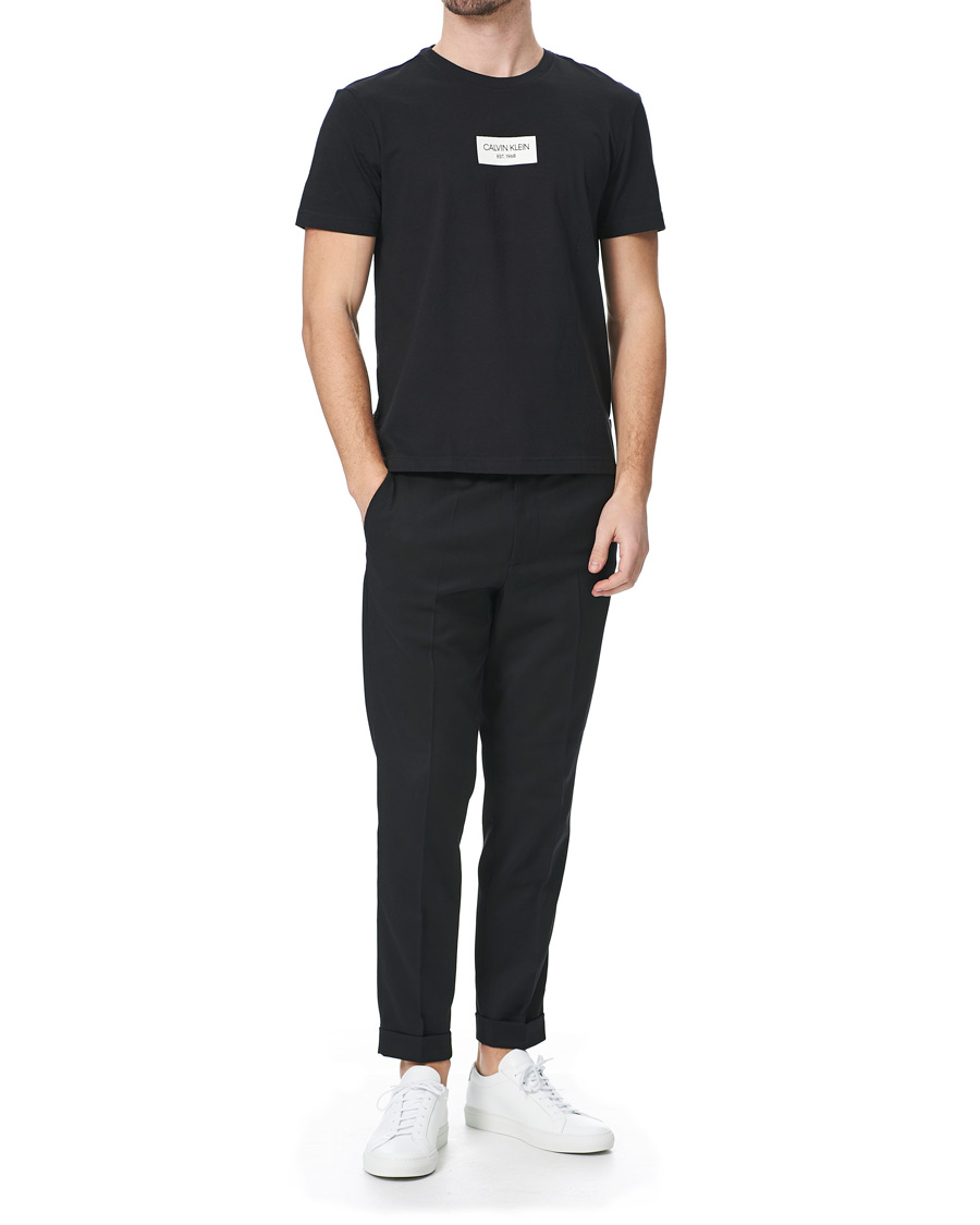 Herren | T-Shirts | Calvin Klein | Chest Box Logo Crew Neck Tee Black