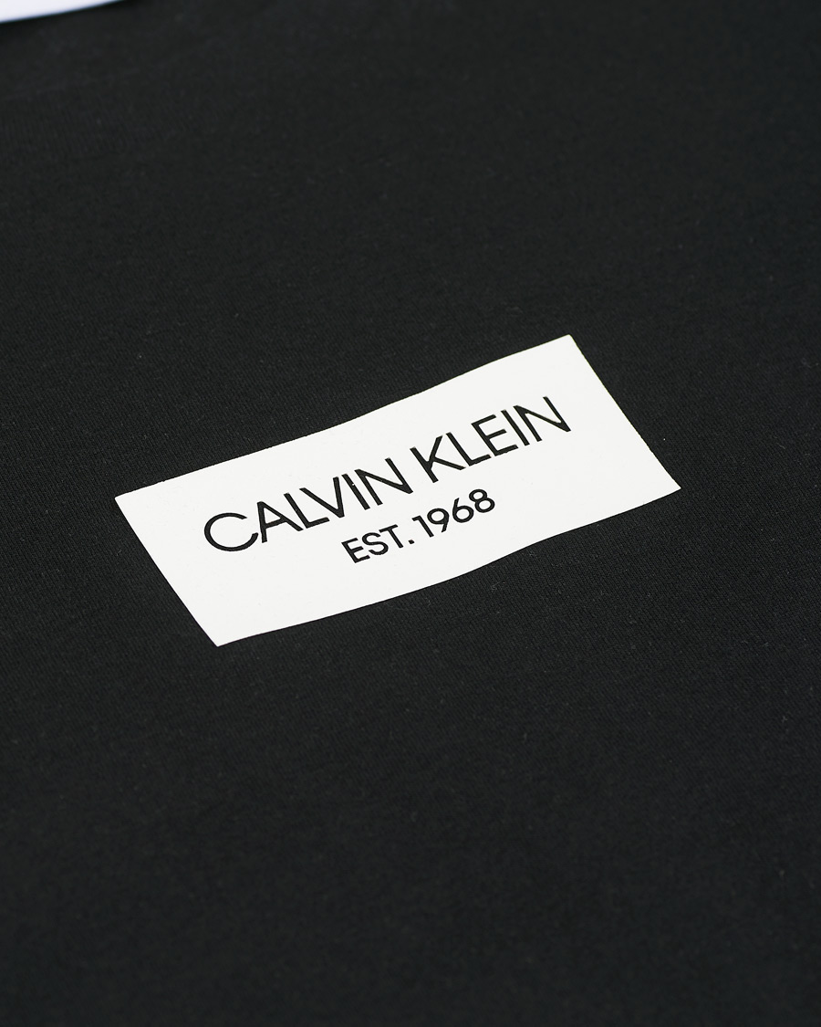 Herren | T-Shirts | Calvin Klein | Chest Box Logo Crew Neck Tee Black