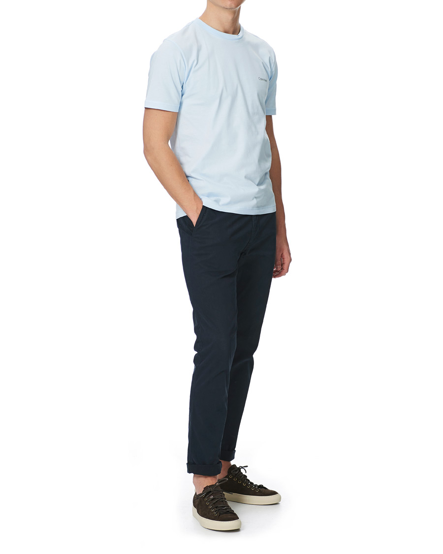 Herren | T-Shirts | Calvin Klein | Chest Logo Crew Neck Tee Kingly Blue
