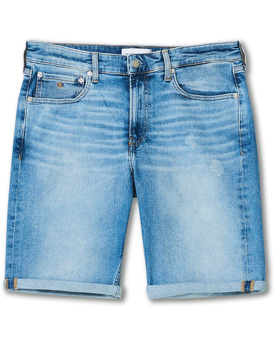 Herren | Shorts | Calvin Klein Jeans | Regular Fit Stretch Denim Shorts Light Blue