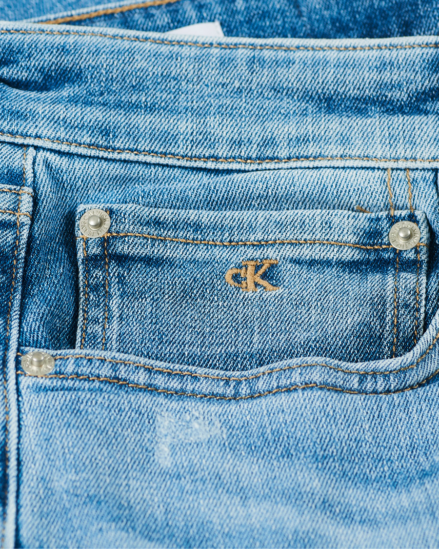 Herren | Shorts | Calvin Klein Jeans | Regular Fit Stretch Denim Shorts Light Blue