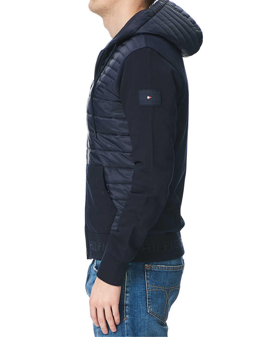 Herren | Jacken | Tommy Hilfiger | Jacquard Mixed Media Zip Hoodie Desert Sky