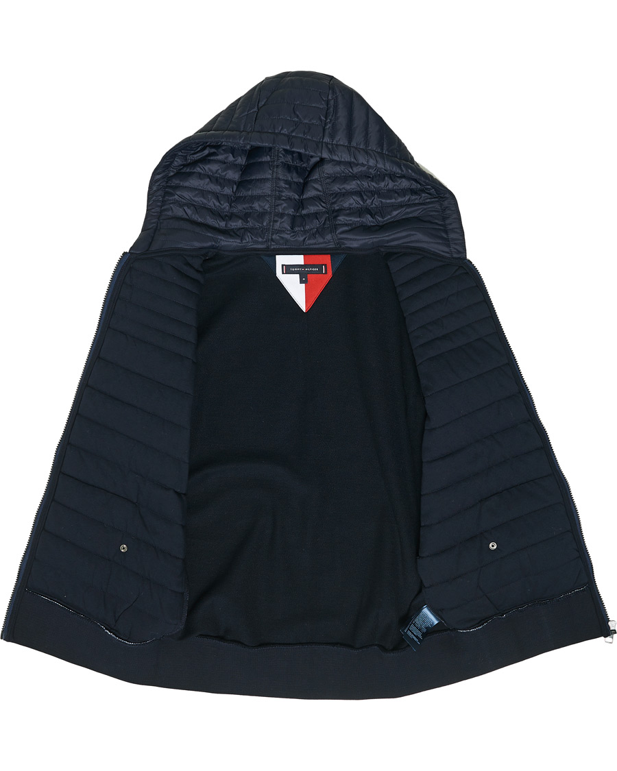 Herren | Jacken | Tommy Hilfiger | Jacquard Mixed Media Zip Hoodie Desert Sky