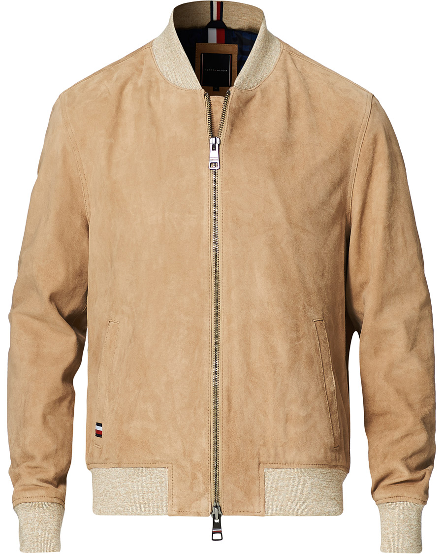 Herren | Jacken | Tommy Hilfiger | Suede Bomber Jacket Camel