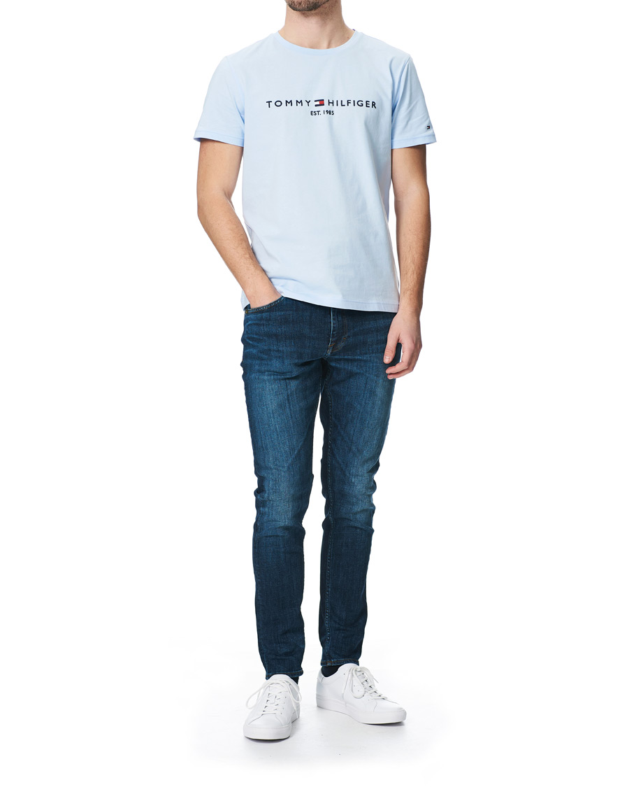 Herren | T-Shirts | Tommy Hilfiger | Logo Crew Neck Tee Sweet Blue
