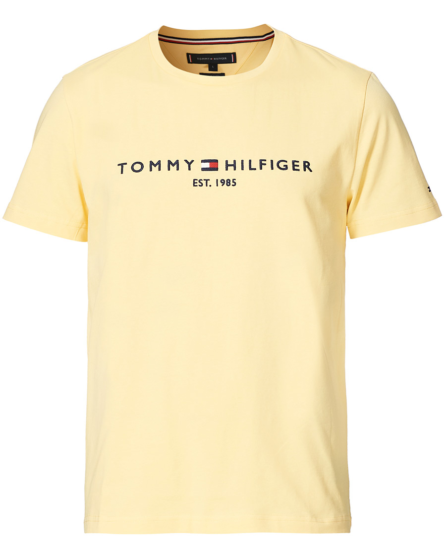 Herren | T-Shirts | Tommy Hilfiger | Logo Crew Neck Tee Delicate Yellow
