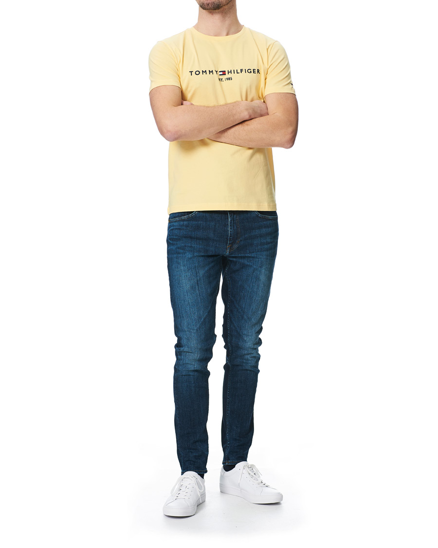 Herren | T-Shirts | Tommy Hilfiger | Logo Crew Neck Tee Delicate Yellow
