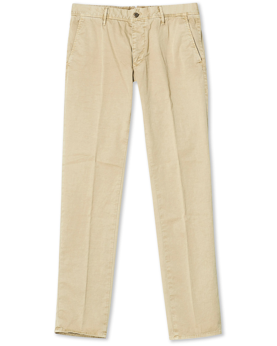 Herren | Hosen | Incotex | Slim Fit Garment Dyed Slacks Beige