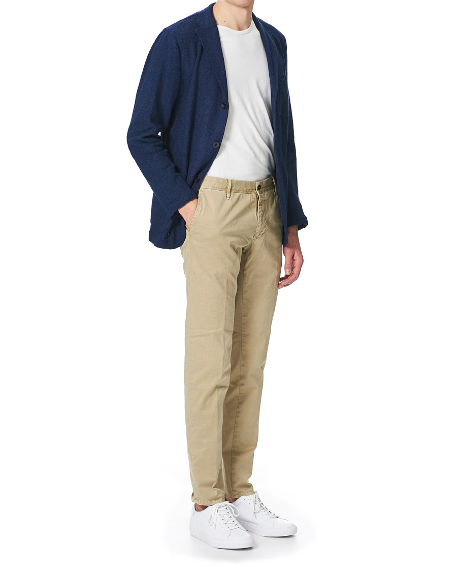 Herren | Hosen | Incotex | Slim Fit Garment Dyed Slacks Beige