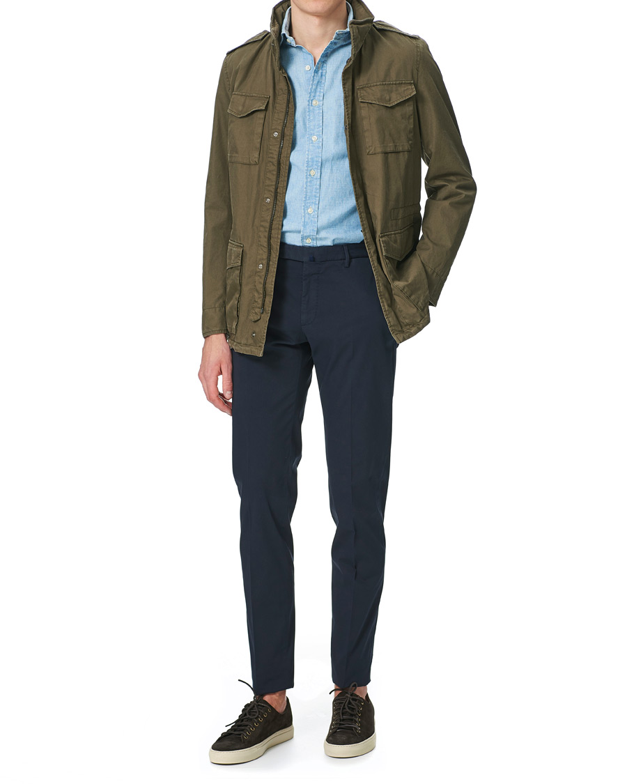 Herren | Hosen | Incotex | Slim Fit Stretch Chinos Navy