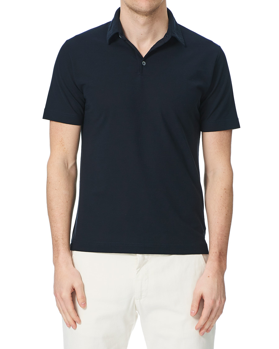 Herren | Poloshirts | Zanone | Ice Cotton Short Sleeve Polo Navy