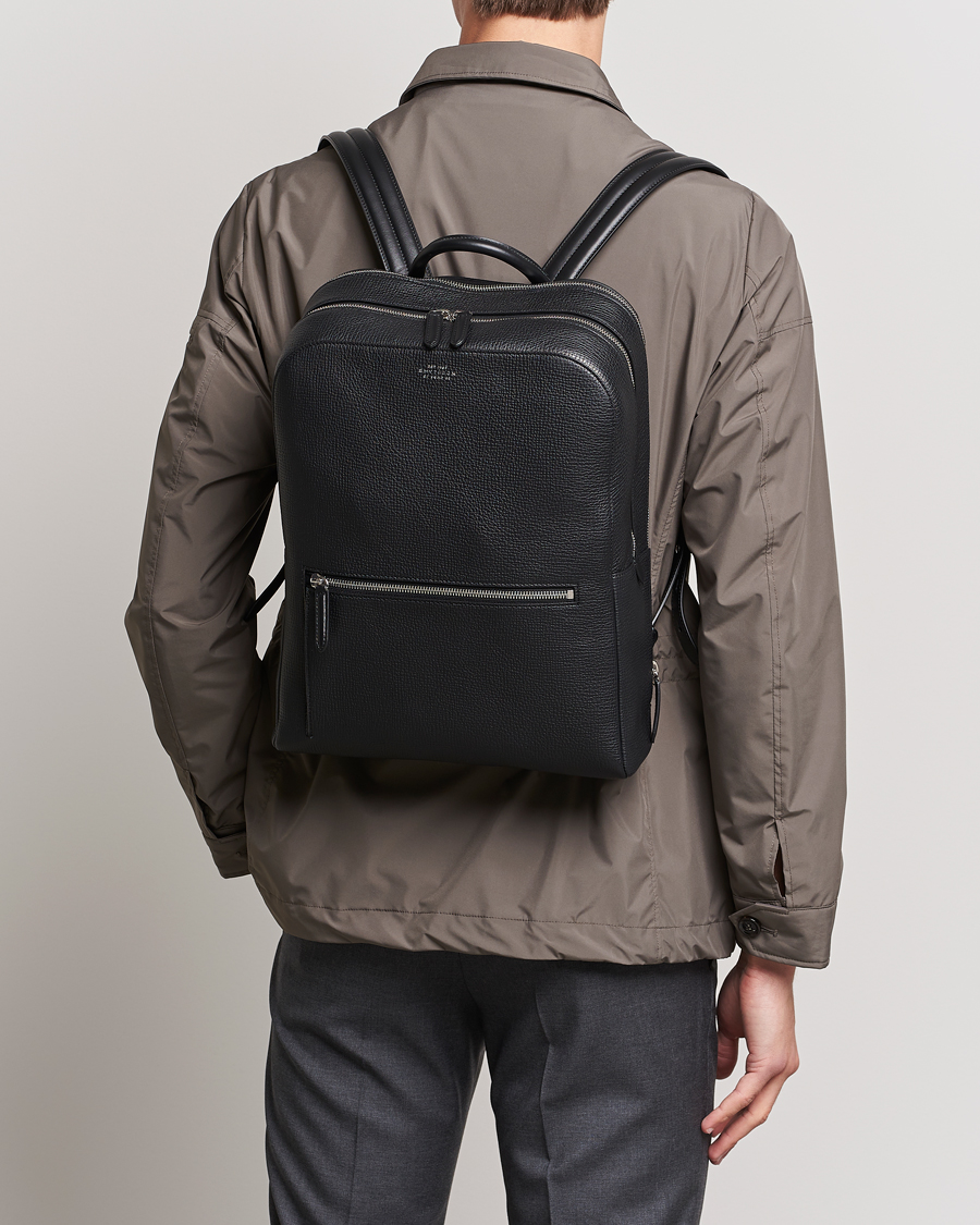 Herren | Rucksäcke | Smythson | Ludlow Zip Around Backpack Black