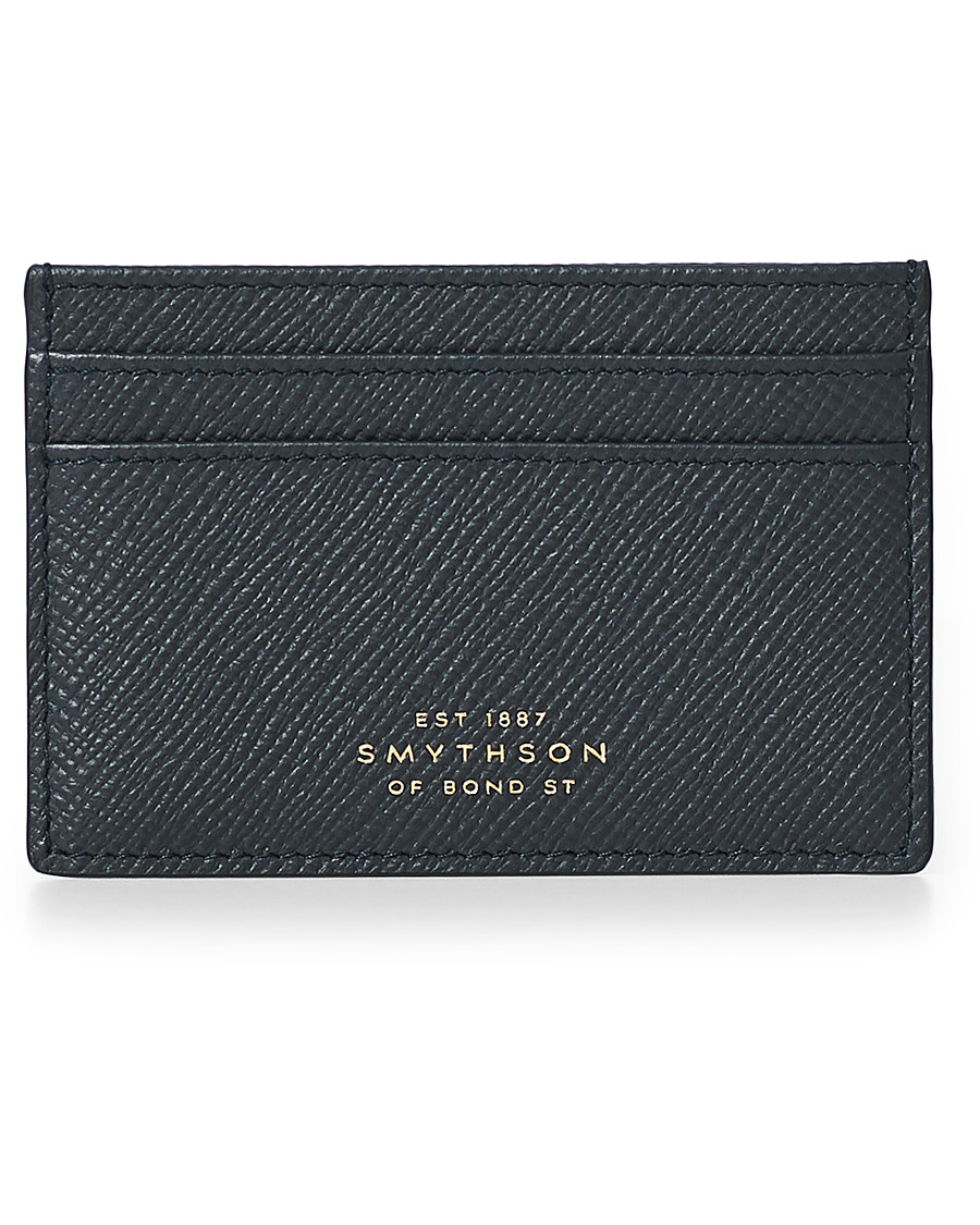 Herren | Smythson Panama Flat Card Holder Navy | Smythson | Panama Flat Card Holder Navy