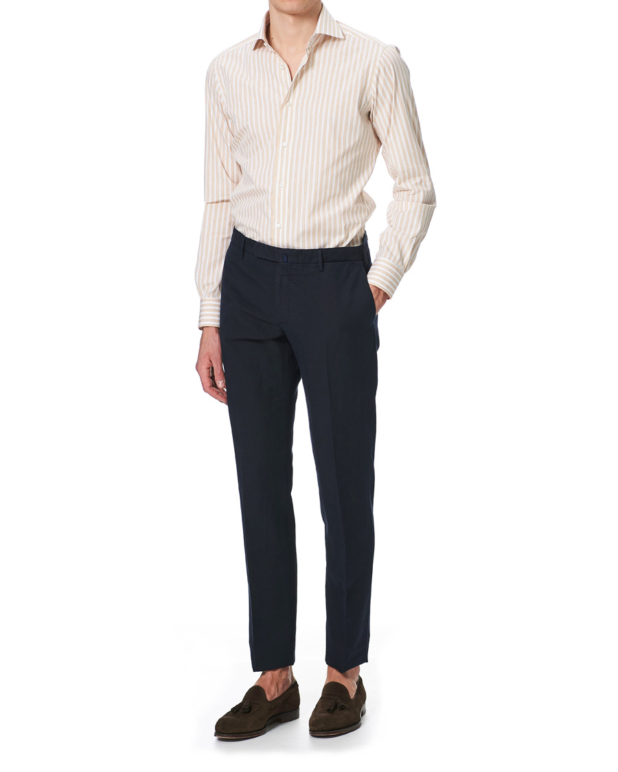 Herren | Hemden | Barba Napoli | Slim Fit Striped Shirt Yellow