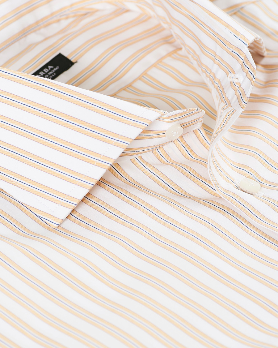 Herren | Hemden | Barba Napoli | Slim Fit Striped Shirt Yellow