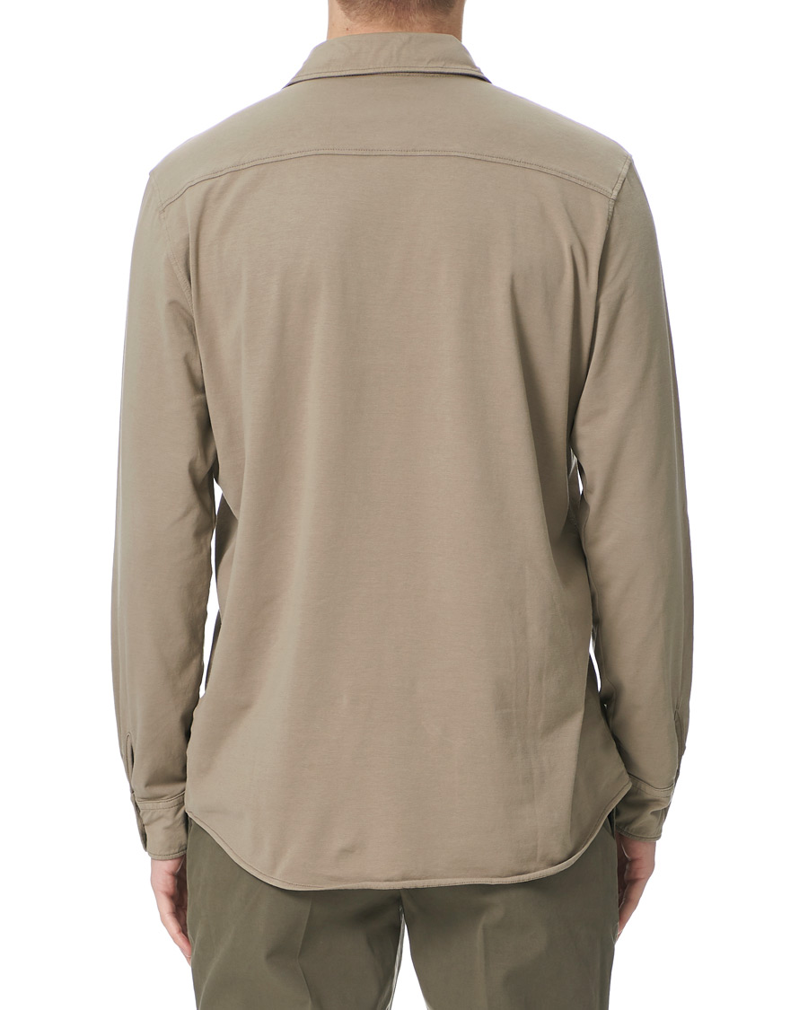 Herren | Hemden | Altea | Cotton Stretch Jersey Shirt Beige