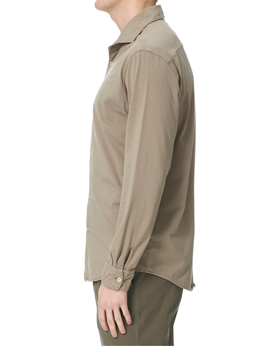 Herren | Hemden | Altea | Cotton Stretch Jersey Shirt Beige