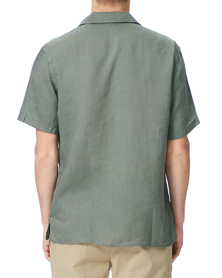 Herren | Hemden | Altea | Linen Camp Collar Shirt Olive