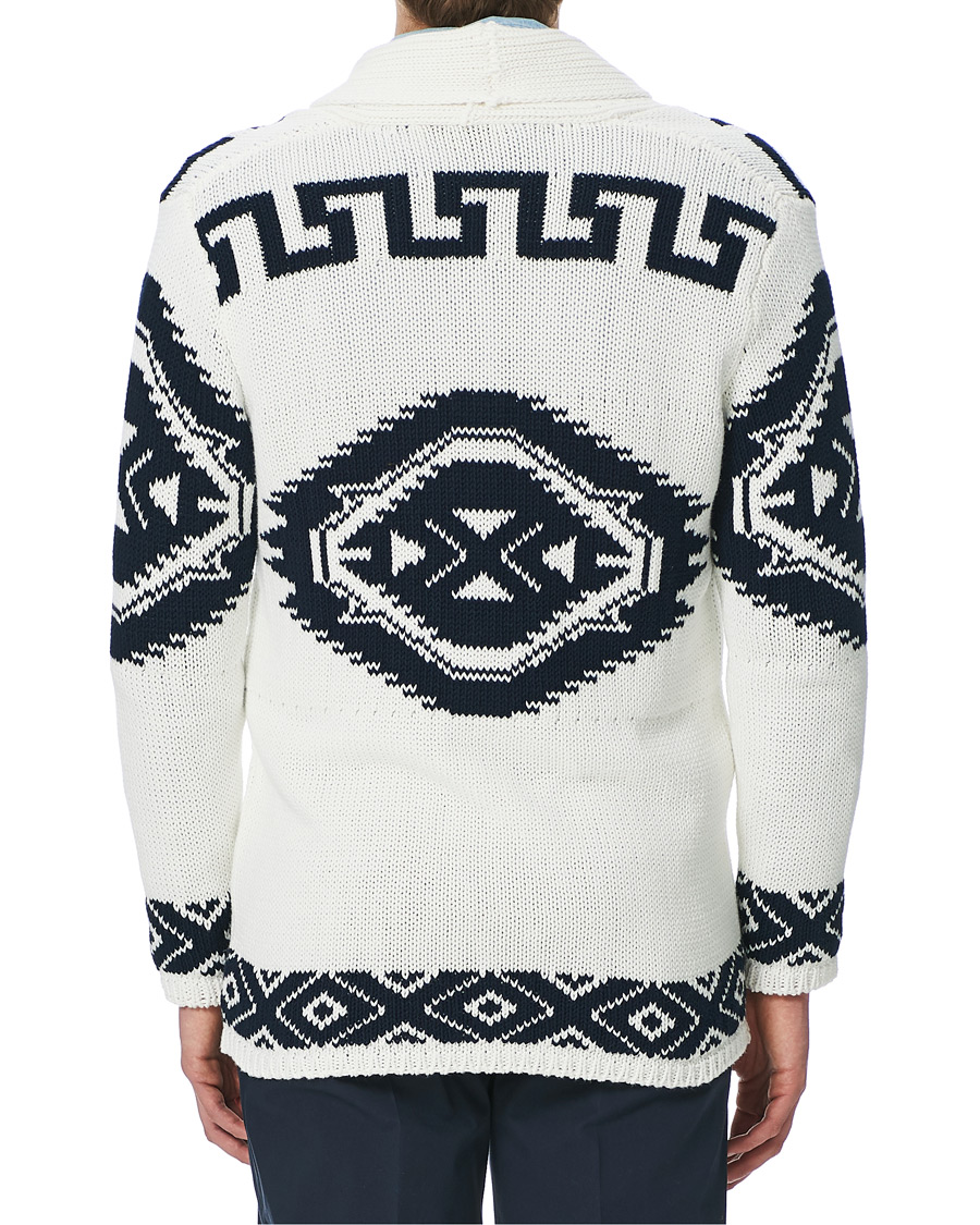 Herren | Pullover | Altea | Azteco Shawl Collar Cardigan Optic White