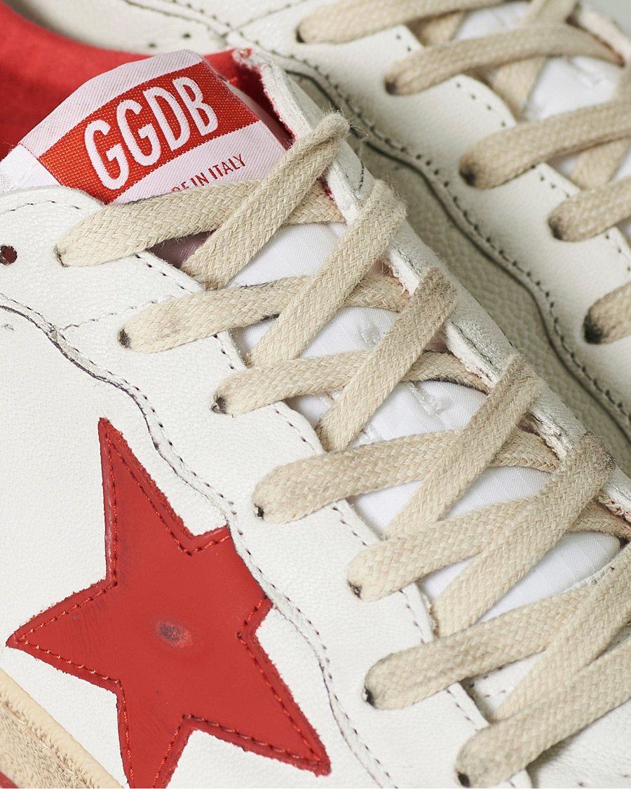 Herren | Golden Goose Deluxe Brand Ball Star Leather Star White/Red | Golden Goose | Deluxe Brand Ball Star Leather Star White/Red
