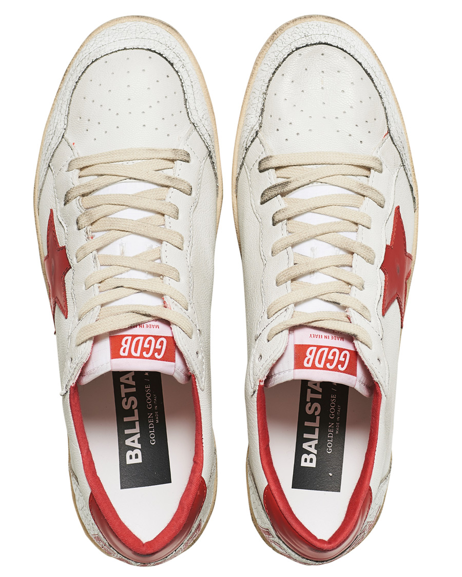 Herren | Golden Goose Deluxe Brand Ball Star Leather Star White/Red | Golden Goose | Deluxe Brand Ball Star Leather Star White/Red