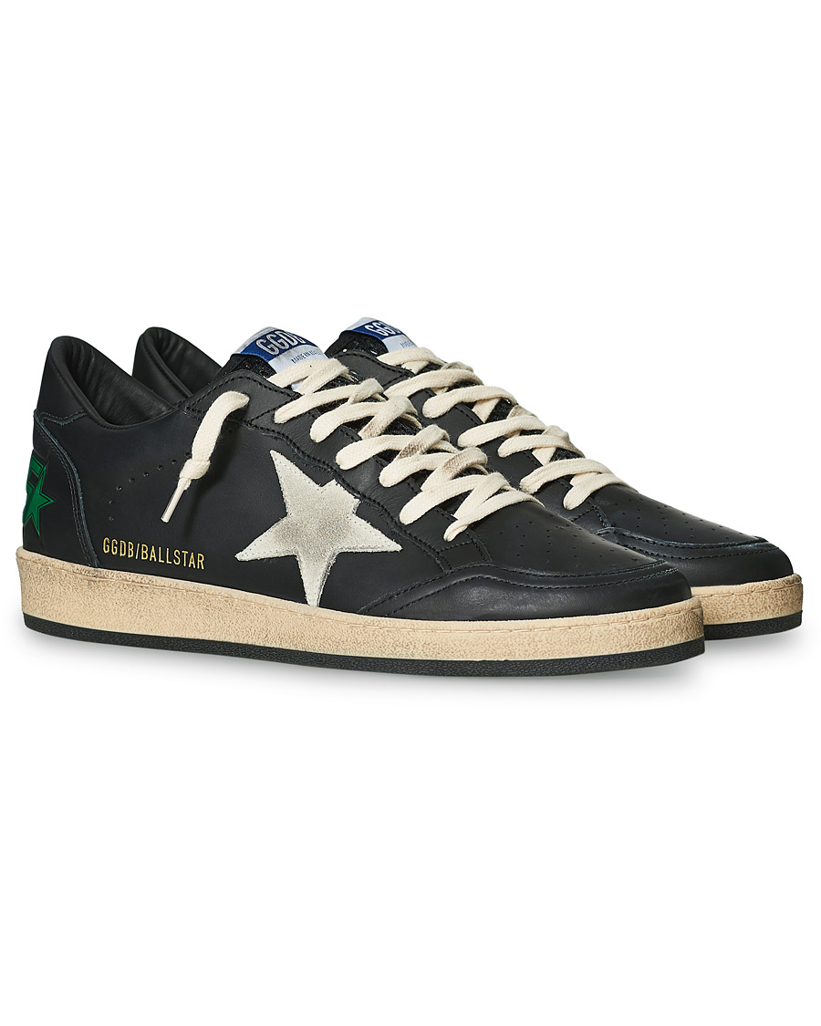Black leather golden goose discount