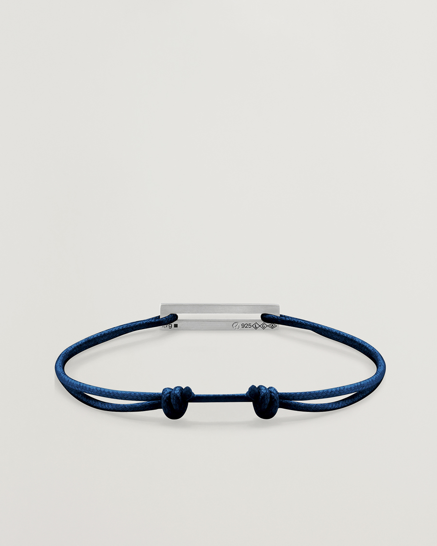 Herren | Schmuck | LE GRAMME | Cord Bracelet Le 17/10 Navy/Sterling Silver