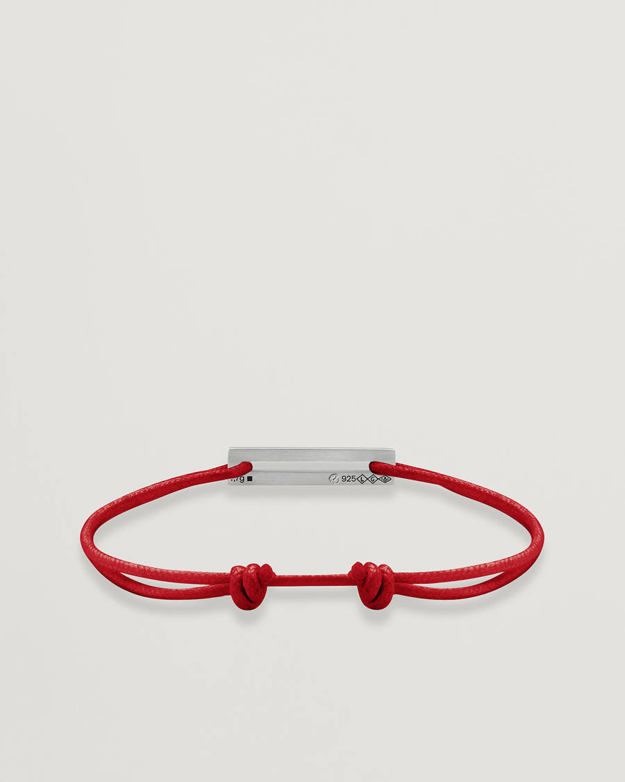 Herren | Schmuck | LE GRAMME | Cord Bracelet Le 17/10 Red/Sterling Silver