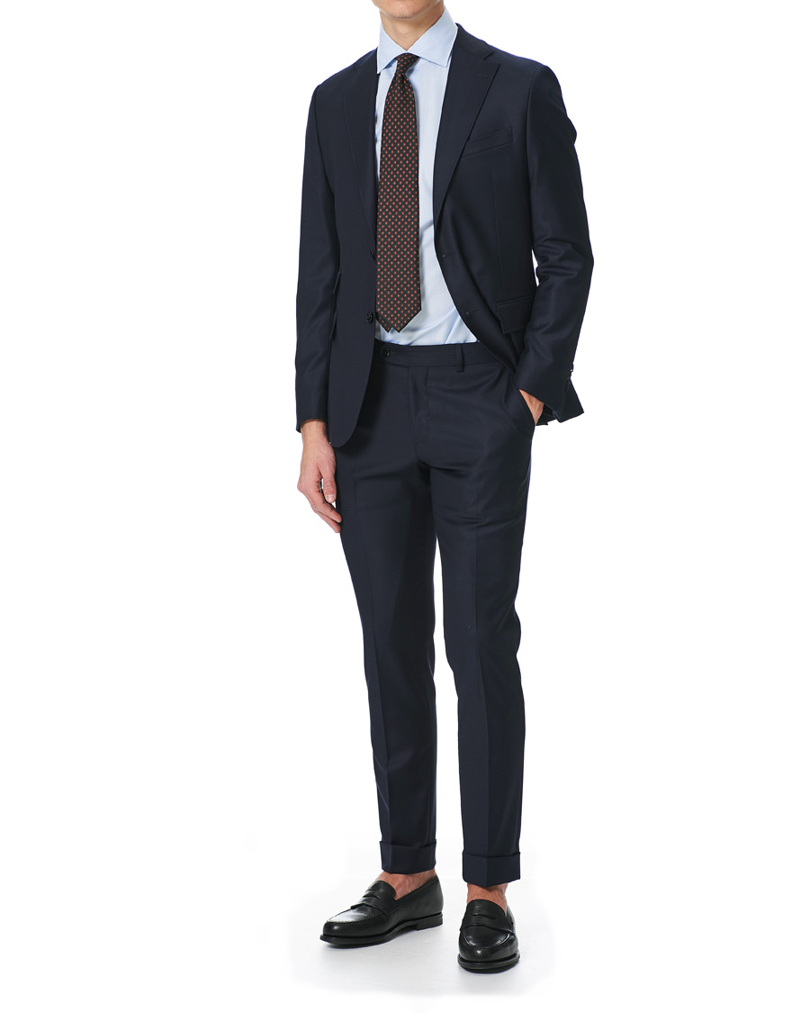 Herren | Hemden | Mazzarelli | Soft Cotton Cut Away Shirt Light Blue