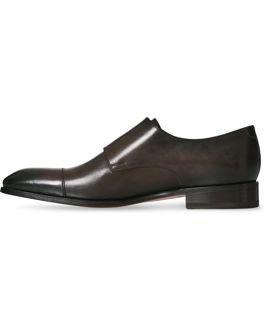 Herren | Santoni Blake Double Monk Dark Brown Calf | Santoni | Blake Double Monk Dark Brown Calf