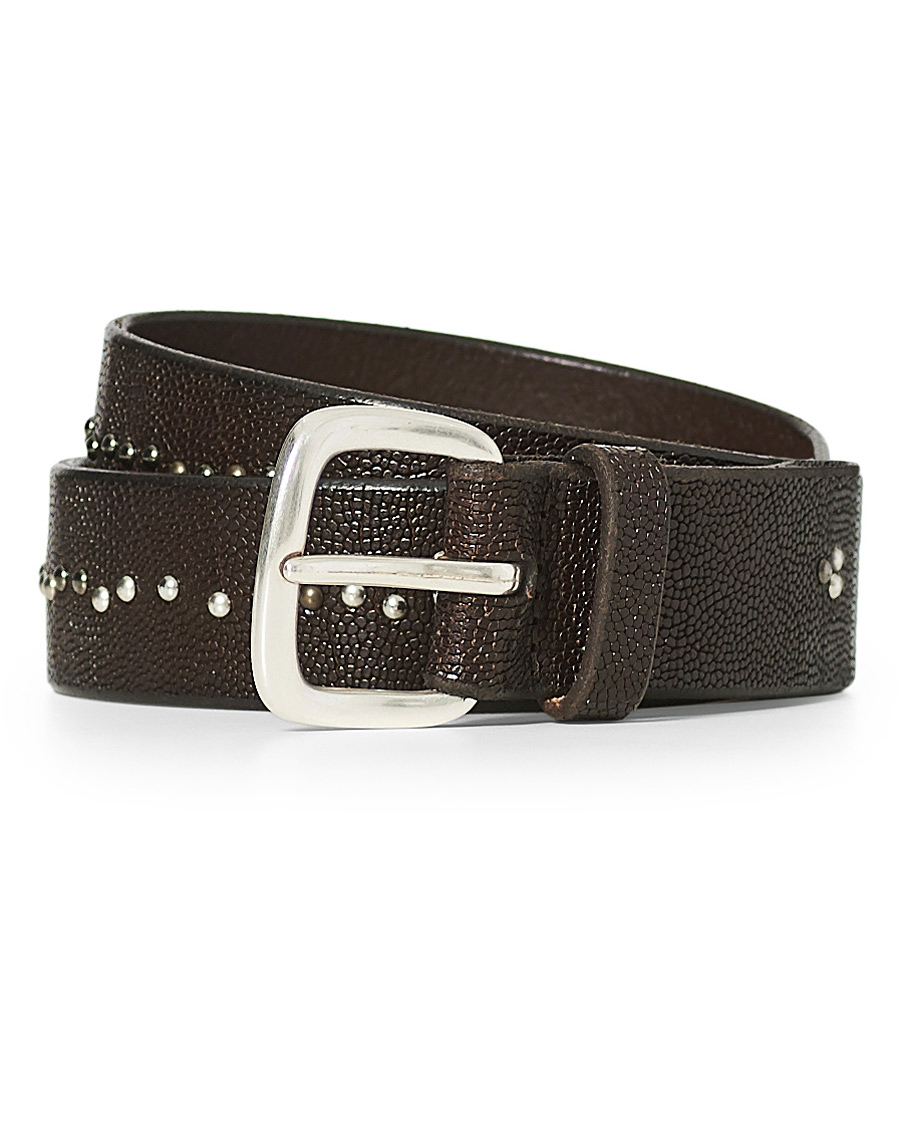 Herren | Orciani Grained Nit Belt 3,5 cm Dark Brown | Orciani | Grained Nit Belt 3,5 cm Dark Brown