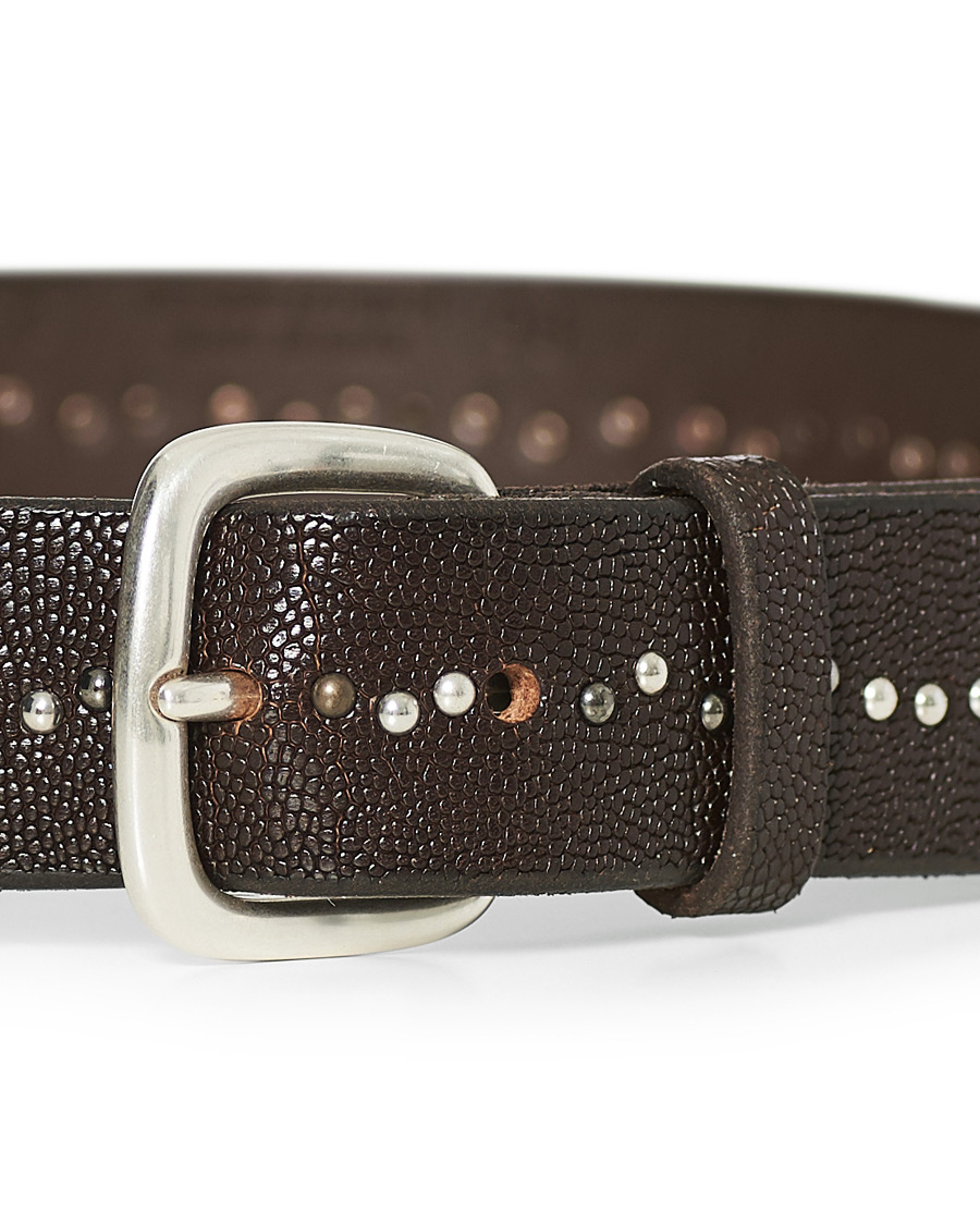 Herren | Orciani Grained Nit Belt 3,5 cm Dark Brown | Orciani | Grained Nit Belt 3,5 cm Dark Brown