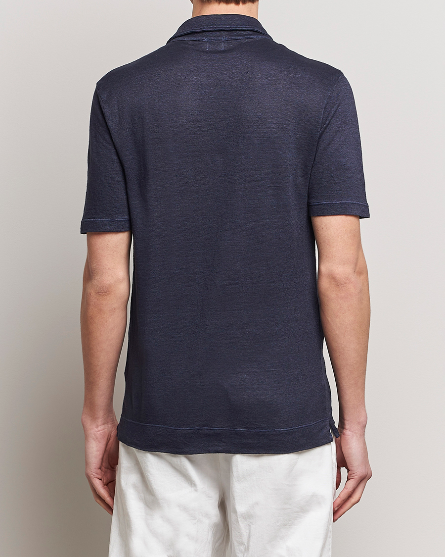 Herren | Poloshirts | Massimo Alba | Wembley Linen Polo Navy
