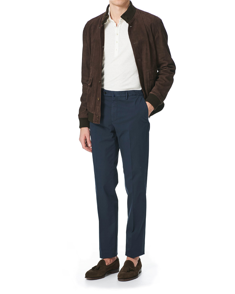 Herren | Pullover | Massimo Alba | Raya Linen Piquet Long Sleeve Polo White