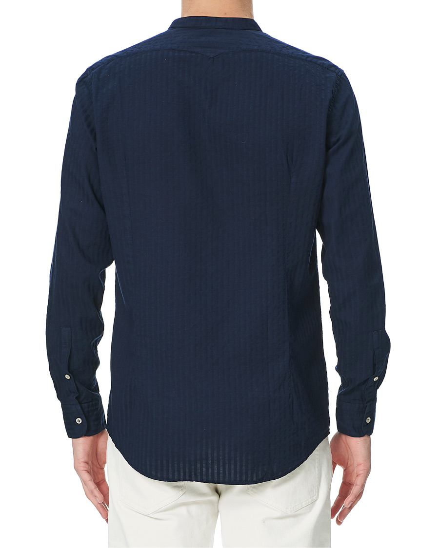 Herren | Hemden | Massimo Alba | Noto Guru Collar Shirt Dark Blue