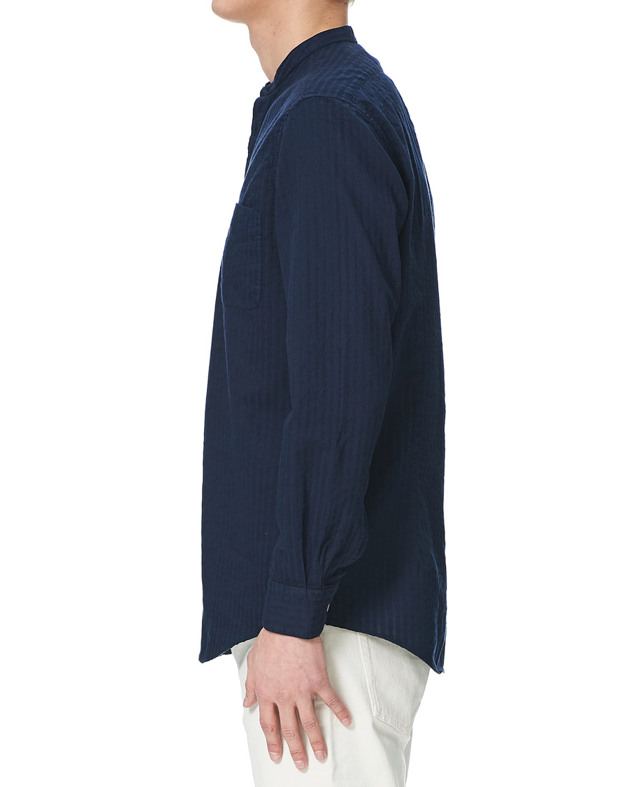 Herren | Hemden | Massimo Alba | Noto Guru Collar Shirt Dark Blue