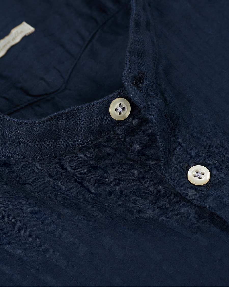 Herren | Hemden | Massimo Alba | Noto Guru Collar Shirt Dark Blue